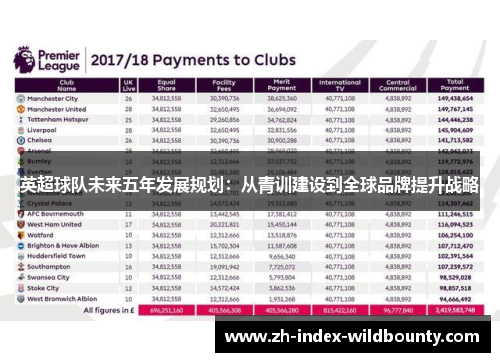 英超球队未来五年发展规划：从青训建设到全球品牌提升战略